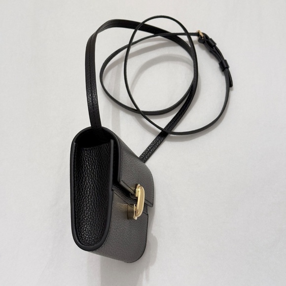 SAVETTE Symmetry Wallet Bag in Black Grained Calfskin Leather - Picture 7 of 12